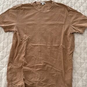 Men’s James Perse Light Brown Short Sleeve Crew (Size 2)